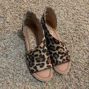 Leopard sandals. Worn once. Size 8.5